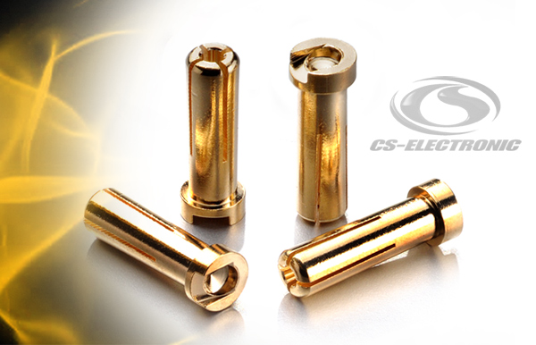 CS-Electronic Low Profil Goldkontaktstecker 5mm