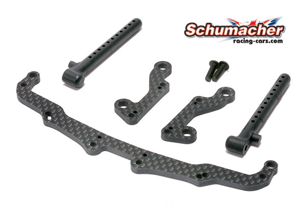 CS-Electronic C/F Light Rear Shock Mount Set Mi9