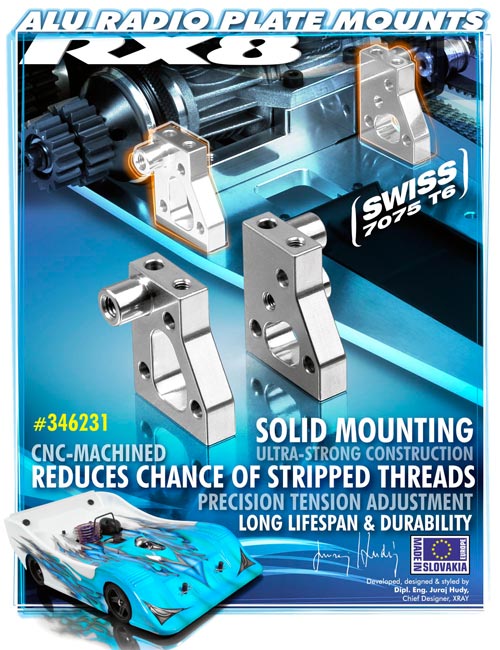 SMI XRAY News RX8 Alu Halterung fr Topdeck