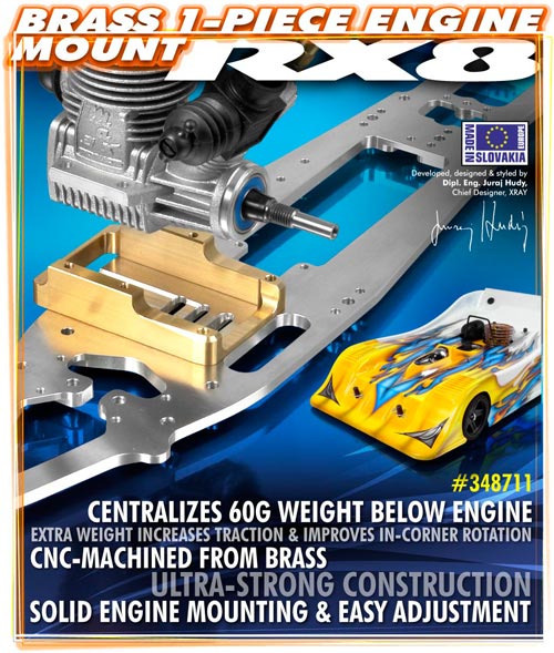 SMI XRAY News RX8 einteiliger Motorhalter