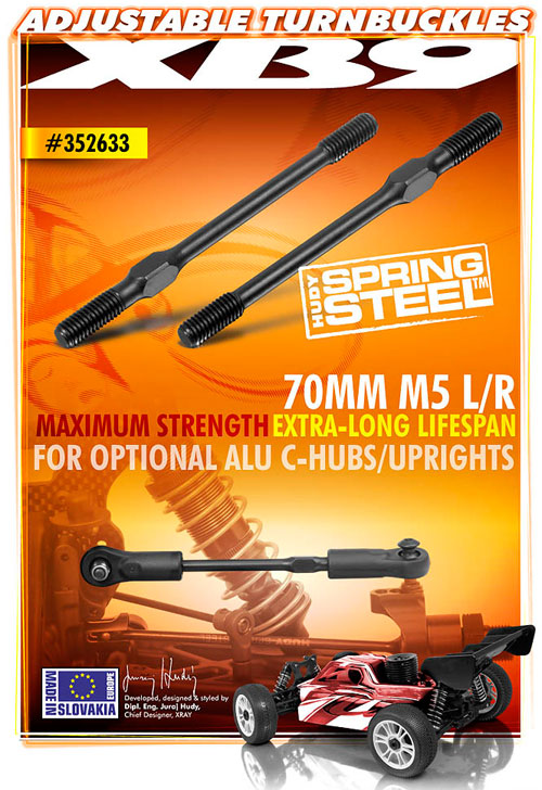 SMI XRAY News XB9 70mm Gewindestangen