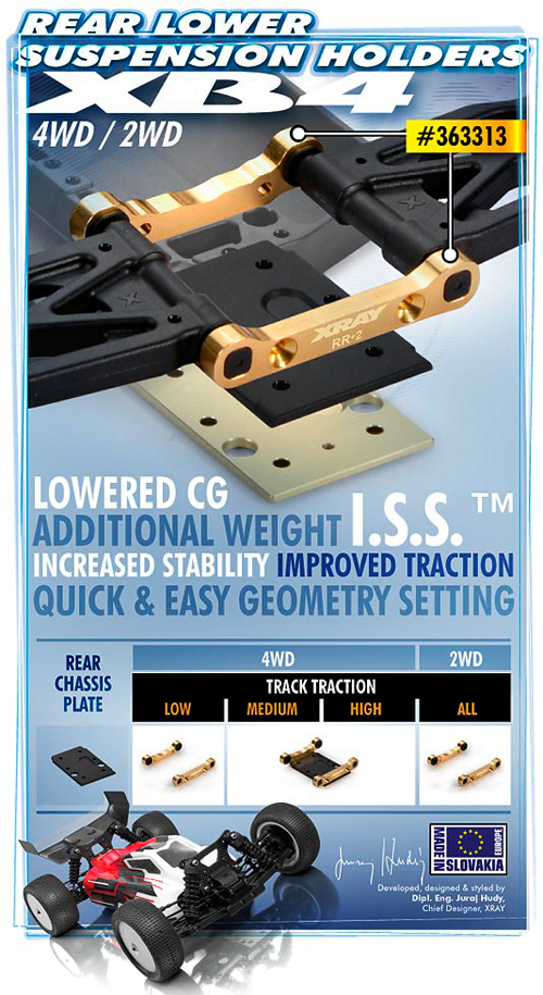 SMI XRAY News XB4 Messing Querlenkerhalter