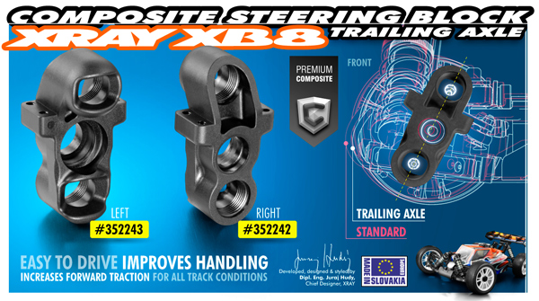 SMI XRAY News Neue XB8 Achsschenkel