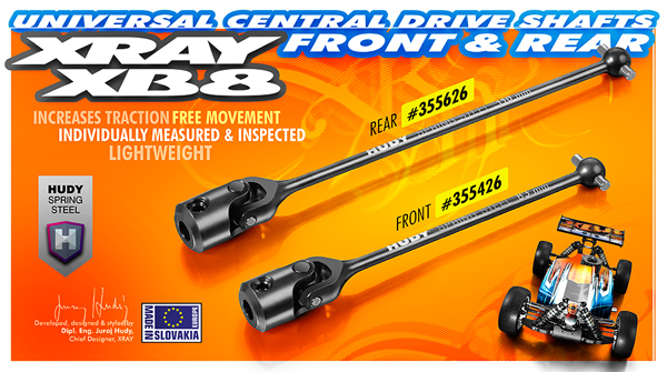 SMI XRAY News XB8 Universal-Zentralantriebswellen