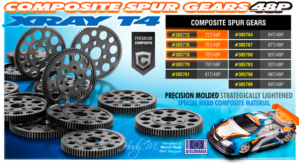 SMI XRAY News Composite Offset Stirnrder fr T4