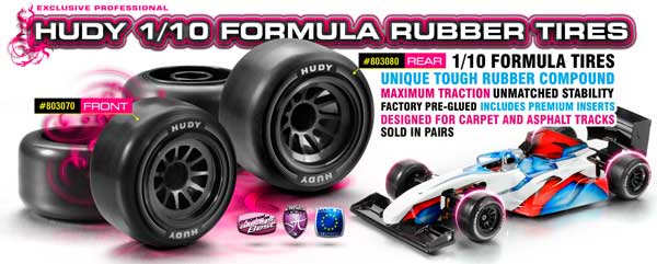 SMI HUDY News HUDY 1/10 Formel Gummireifen