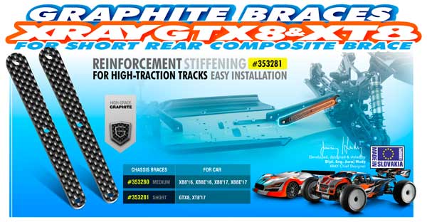 SMI XRAY News GT Graphit Verstrkungsstreben