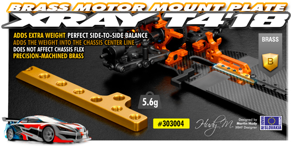 SMI XRAY News T418 Messing Motorhalterung