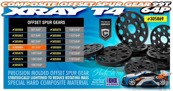 SMI XRAY News T4 Composite Zahnrad 99T/64