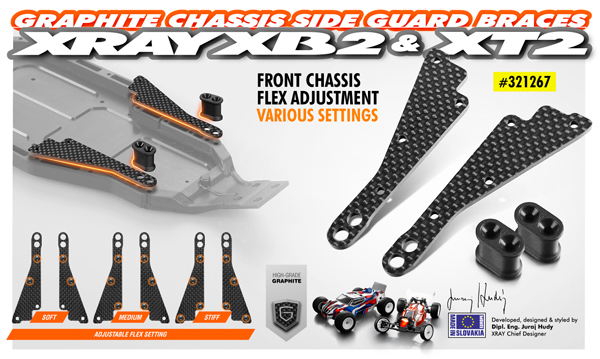 SMI XRAY News Graphite Chassis Verstrebung