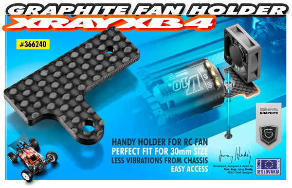 SMI XRAY News XB4 Graphit Lfterhalter