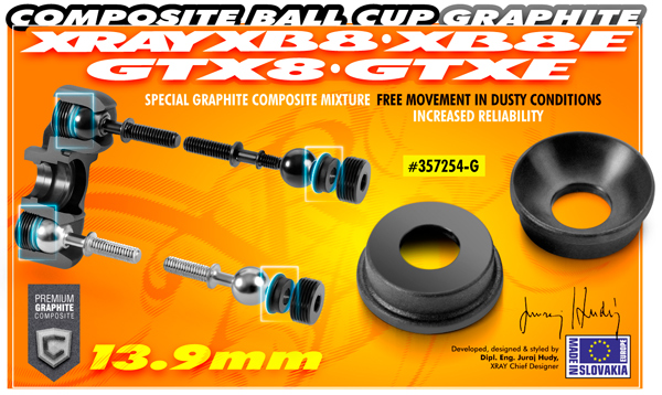 SMI XRAY News Grahpit Kugelschalen 13.9mm