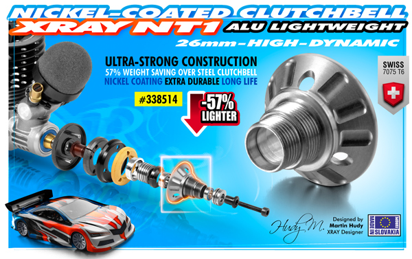 SMI XRAY News NT1 XCA Alu Kupplungsglocke