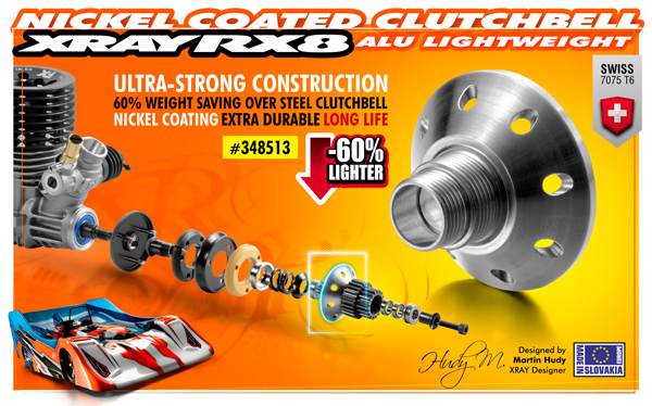 SMI XRAY News RX8 XCA Alu Kupplungsglocke