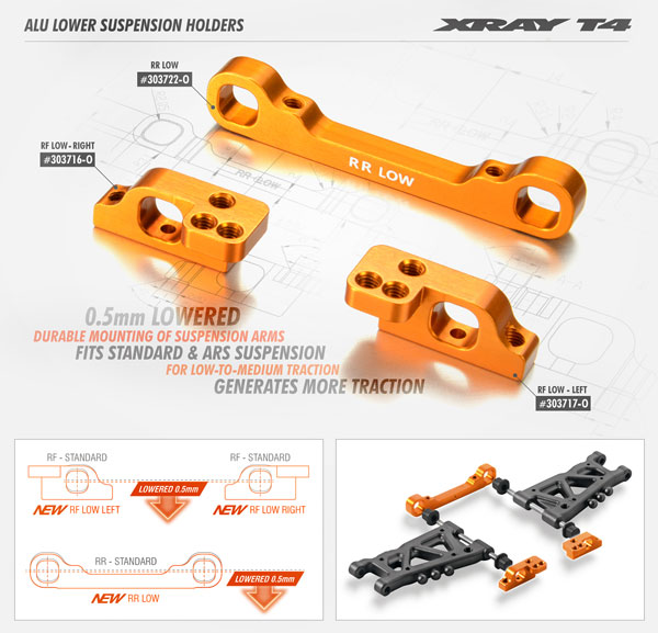 SMI XRAY News Xray T4 Alu- Aufhngungstrger