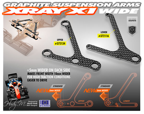 SMI XRAY News X1 Graphite Aufhngung - Breit
