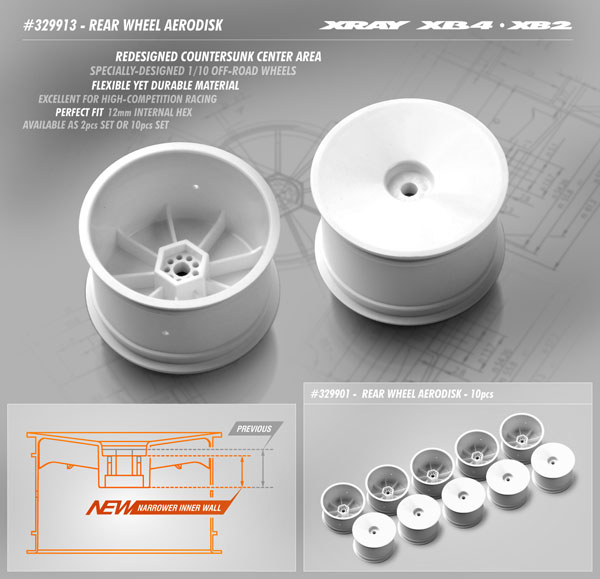 SMI XRAY News XB2 & XB4 Aerodisk V2 Hinterradfelgen