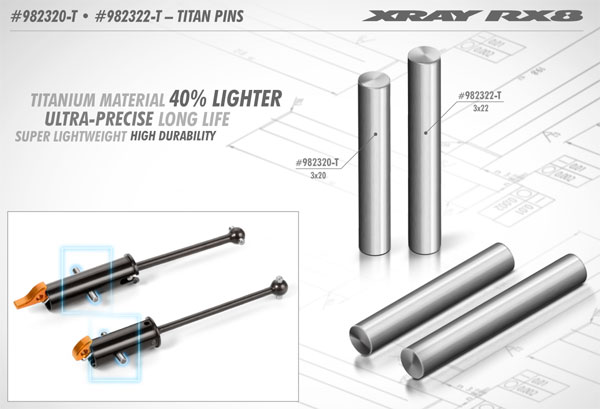 SMI XRAY News Xray Titan Stifte RX8