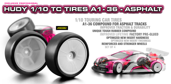 SMI HUDY News HUDY 1/10 TC Reifen A1-36 Asphalt
