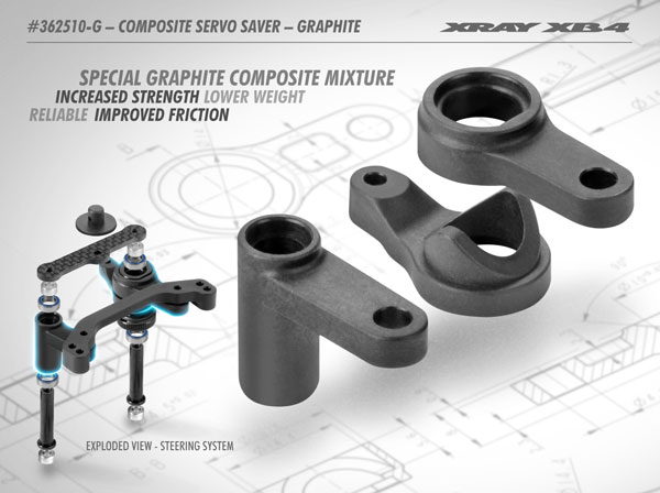 SMI XRAY News XB4 Composite Graphit Servo Saver 
