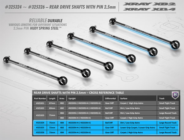 SMI XRAY News Hintere Antriebswellen fr XB2/XB4