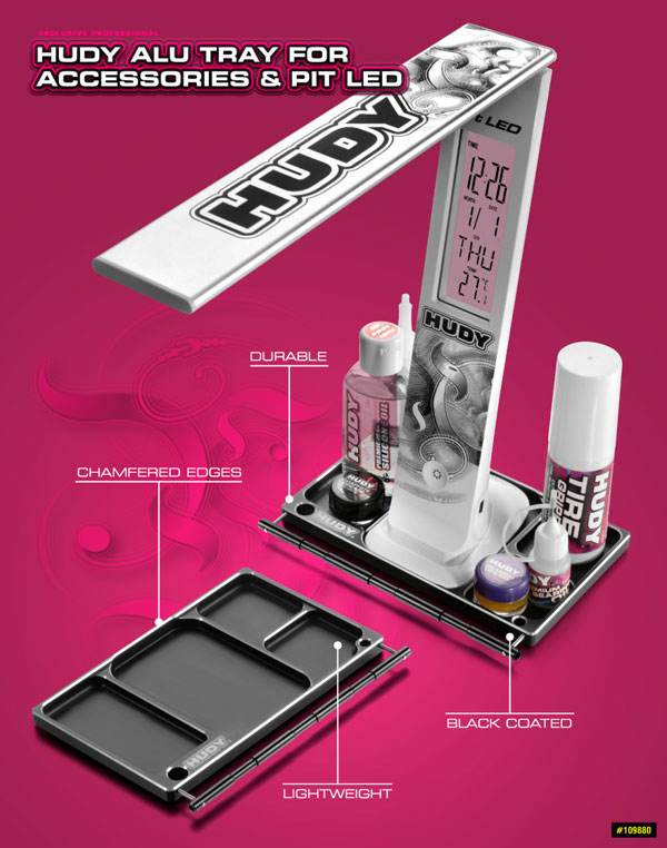 SMI HUDY News Alu-Tablett fr Zubehr und & LED Pit