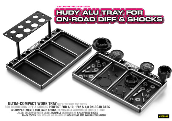 SMI HUDY News Alu-Tablett fr On-Road Diff & Shocks 