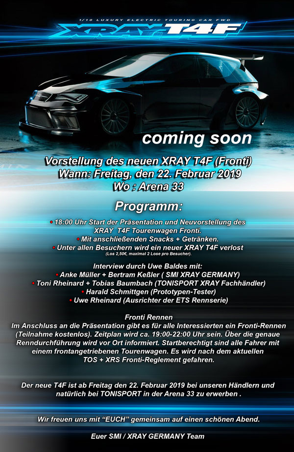 SMI XRAY News Neuvorstellung des XRAY T4F