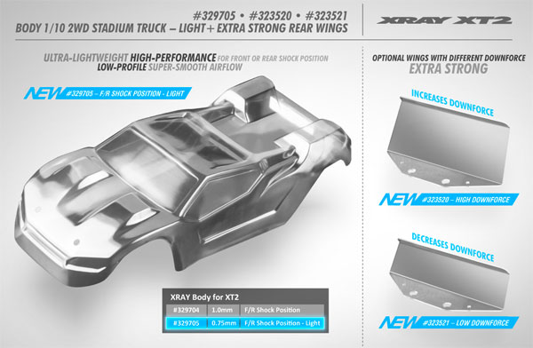 SMI XRAY News XT2 Karosserie & Spoiler Light