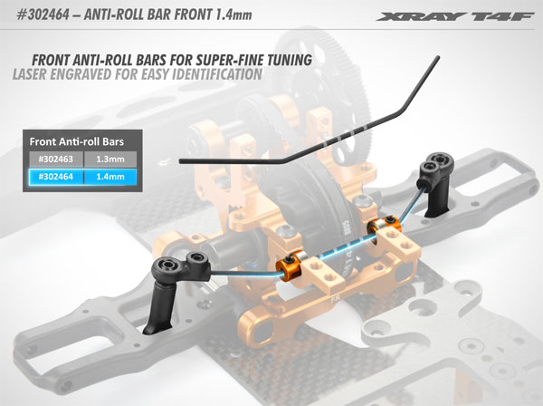 SMI XRAY News T4F Stabilisator vorne 1,4 mm 