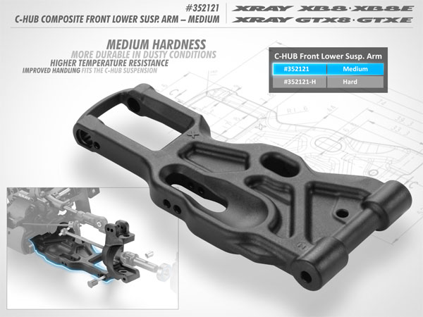 SMI XRAY News XB8 Composite Vorderer Querlenker