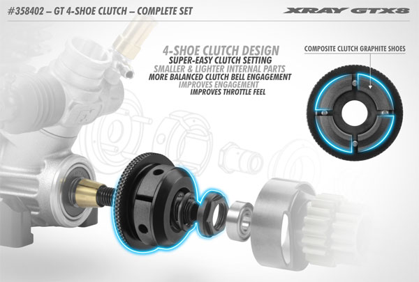 SMI XRAY News GT 4-Schuh Kupplung Komplettset