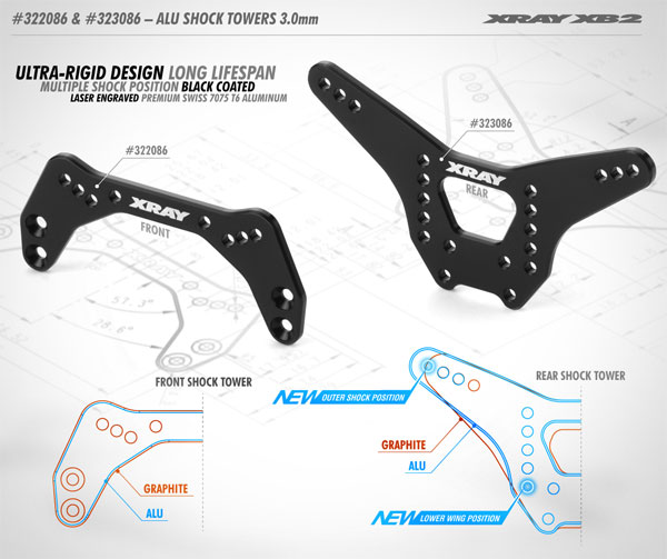SMI XRAY News XB2 Alu Dmpferbrcken