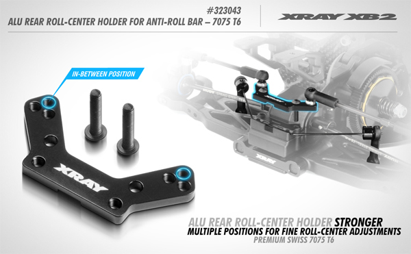 SMI XRAY News XB2 Alu Rear Roll-Center Holder