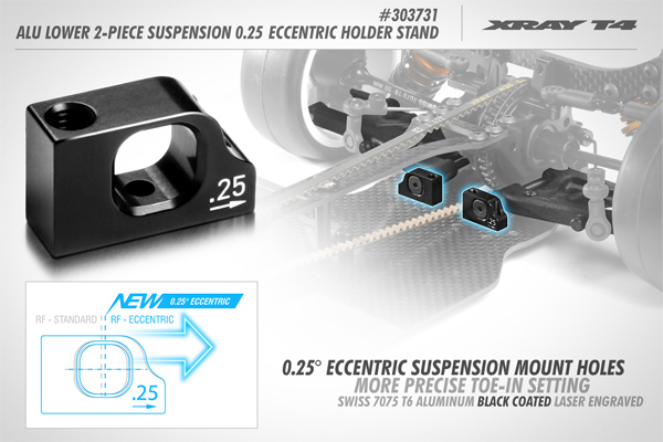 SMI XRAY News Xray T420 2-teilige Exzenterhalter