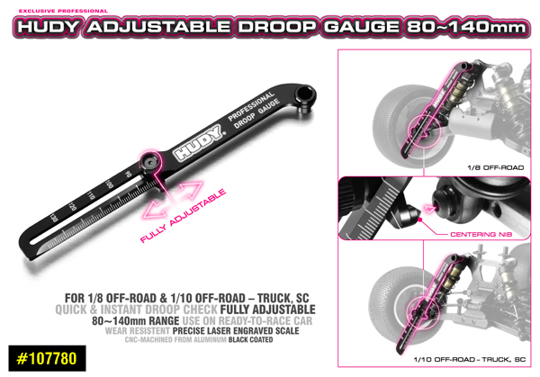 SMI HUDY News Einstellbare Droop Gauge 80-140mm