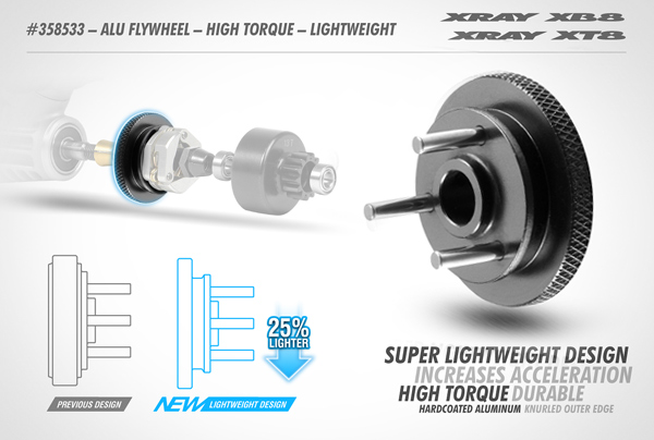 SMI XRAY News XB8/XT8 Alu Schwungrad leicht