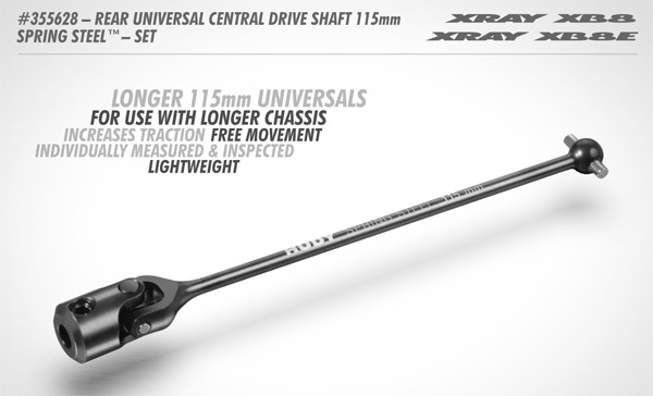 SMI XRAY News XB8 115mm Uni.-Zentralantriebswelle 