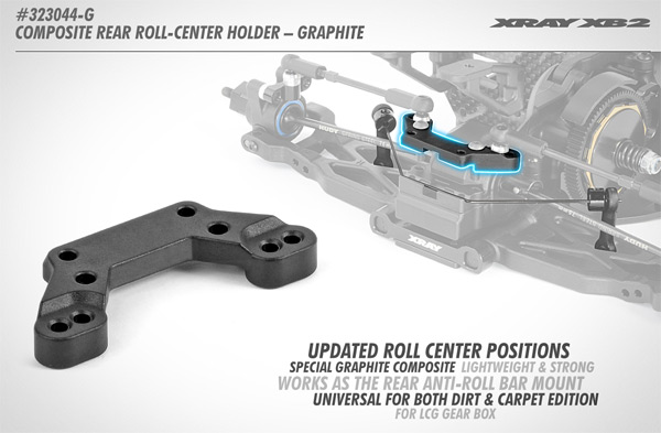 SMI XRAY News XB2 Composite Rear Roll-Center Holder