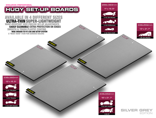 SMI HUDY News HUDY Flat Setup Board Light Silbergrau