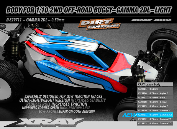 SMI XRAY News Neue 1/10 2WD Karosserie Gamma 2D 