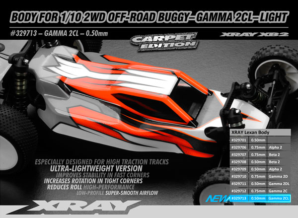 SMI XRAY News 1/10 2WD Karosserie Gamma 2C light 