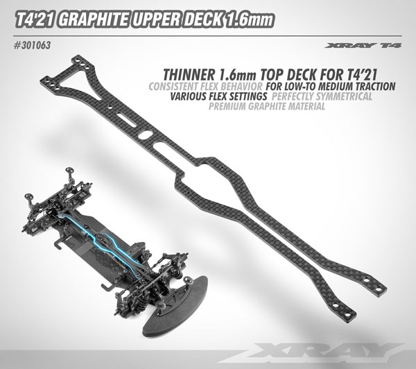 SMI XRAY News New T421 Graphit Oberdeck 1.6mm 