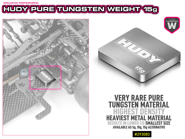 SMI HUDY News Hudy 15g Wolfram-Chassis Gewicht