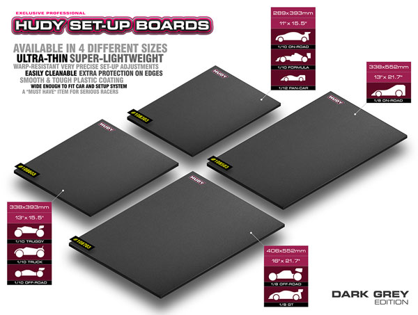 SMI HUDY News New Flat Set-Up Board Light Dark Grey