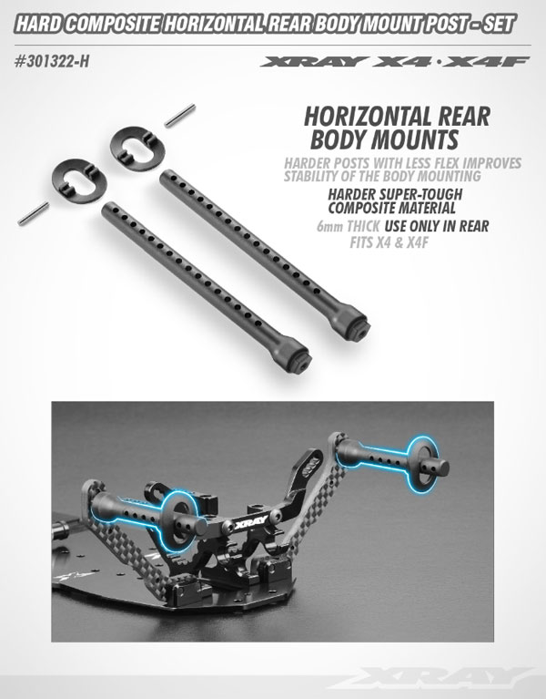 SMI XRAY News Neue horizontale Karosseriehalter 