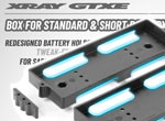 SMI XRAY News Neue Batteriekästen für den GTXE