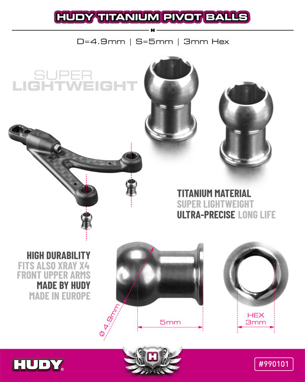 SMI HUDY News Hudy Titanium Pivot Balls