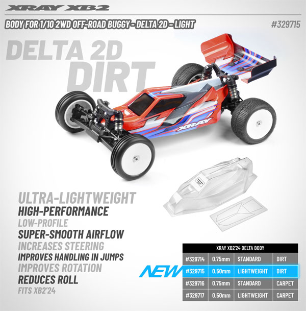 SMI XRAY News Xray XB2 Delta 2D Light body