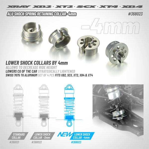 SMI XRAY News Alu-Stodmpferfeder Haltekragen 4mm